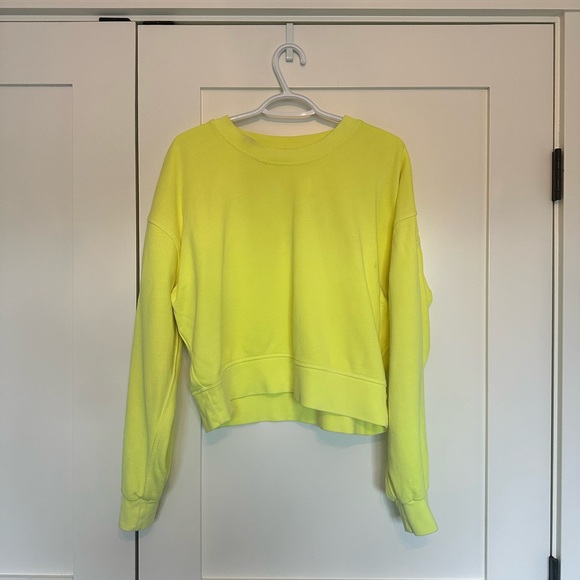 Lululemon Neon Yellow Sz4 Sweatshirt - Picture 1 of 2